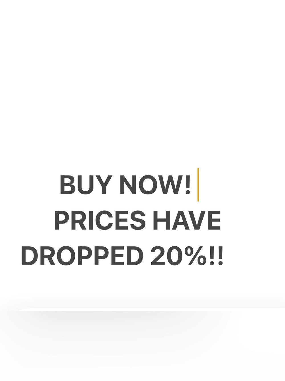Bold Typography 'BUY NOW' Graphic Print in White and Charcoal